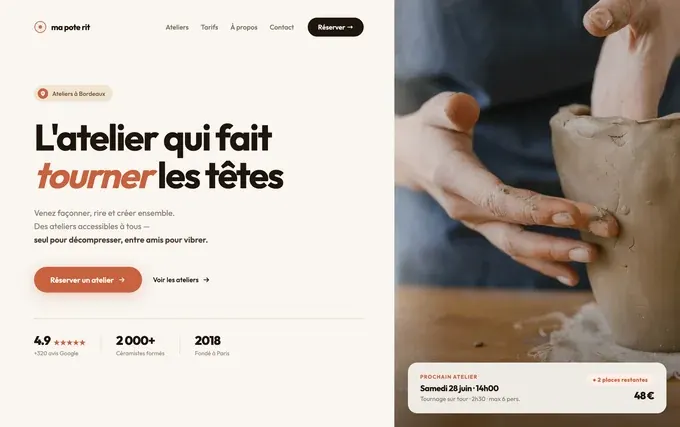 Exemple de site créé par Wethiko